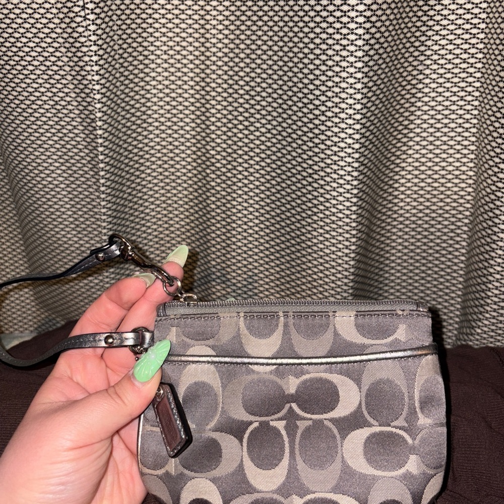 Coach Gray Wristlet
